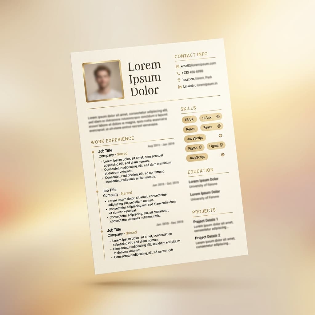 Preview of an ATS-friendly resume created with CV by PostAmico